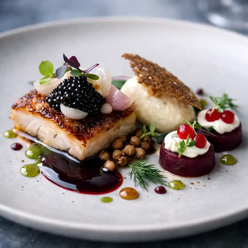 Nowoczesne danie fine dining
